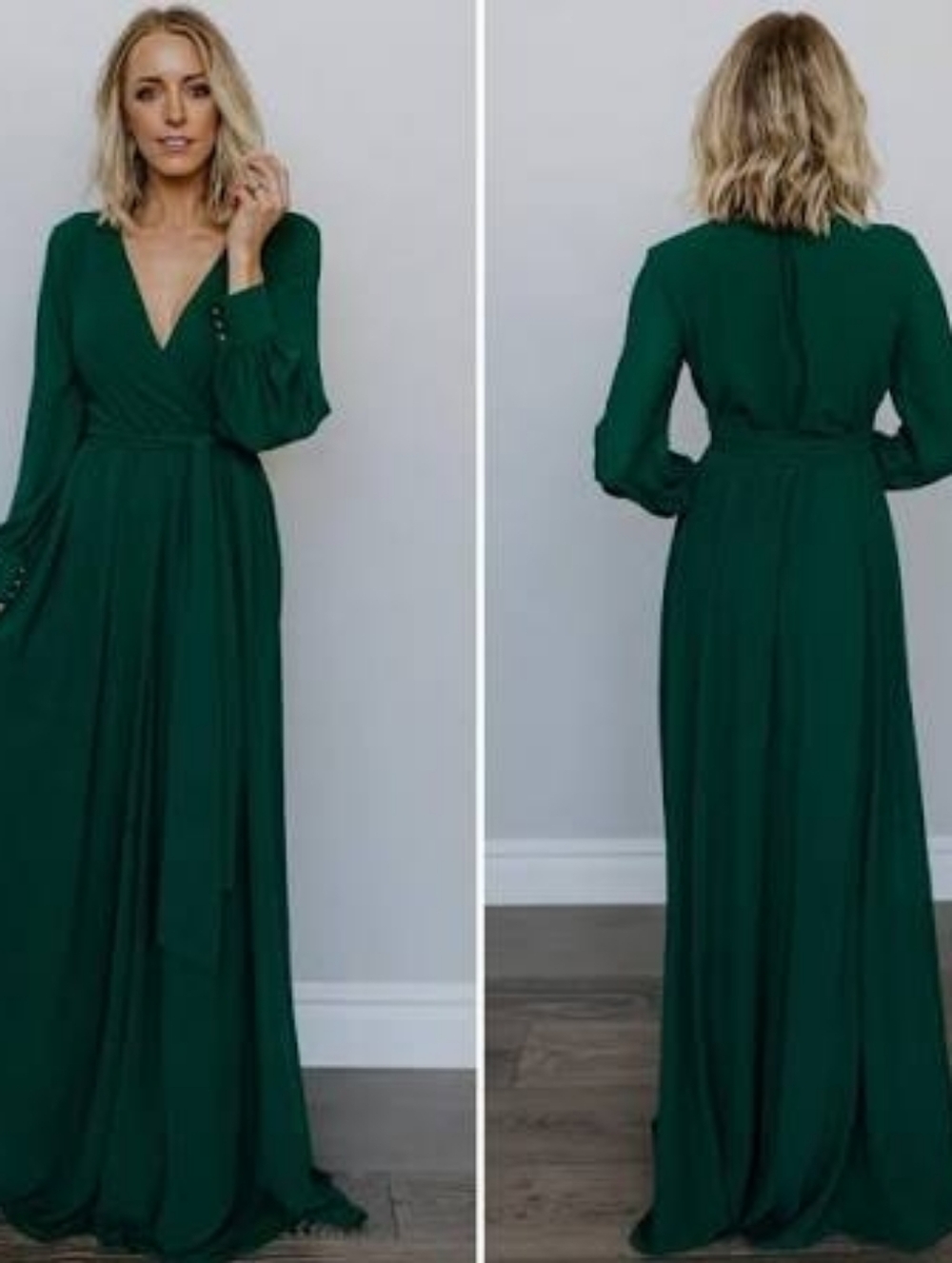 Baltic Born Hunter Green Lydia Maxi Dress Size Small New